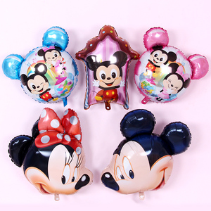 正版迪士尼主题米奇米妮卡通铝膜气球宝宝周岁生日派对布置装饰