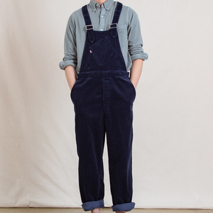 国棉壹厂复刻60年代中式工装重磅灯芯绒背带裤vintagerepublic