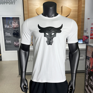 ua安德玛短袖t恤男子运动健身训练休闲速干强森牛头宽松圆领上衣