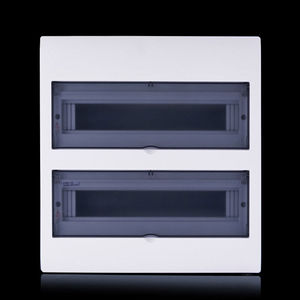 强电箱家用30回路32位双层配电箱空气开关布线箱28双排暗装透明面