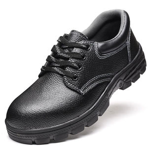 轮胎底劳保鞋男工作鞋男女透气孔防臭工地工人真皮耐高温防滑耐磨