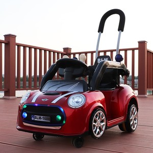 婴儿童电动玩具小汽车四轮可坐人充电遥控手推杆宝宝男女孩1到3岁