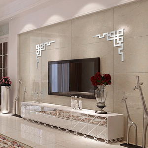 四对角花边墙贴镜面亚克力电视天花板吊顶边框背景墙3d立体装饰贴