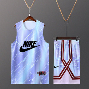 nike耐克篮球服休闲运动背心套装男女球衣大学生定制速干透气队服