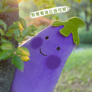 抖音网红茄子抱枕靠枕搞怪百变表情包茄总先生沙发靠垫椅垫送女生