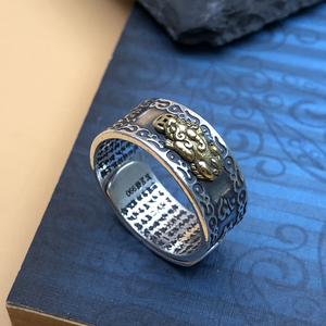 貔貅戒指男99足银