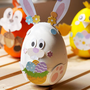 艺趣手工创意制作diy材料包复活节彩蛋幼儿自制不倒翁兔子中秋节