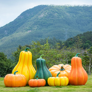 大型仿真南瓜玻璃钢雕塑田园农庄生态园林南瓜蔬菜美陈装饰大摆件
