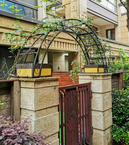 欧式铁艺半圆门头拱门花架户外花园别墅门垛顶部拱形架定制