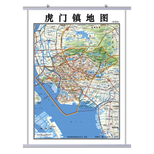 东莞市虎门镇装饰地图2020超高清壁纸74cm大装饰画可定制城市地图