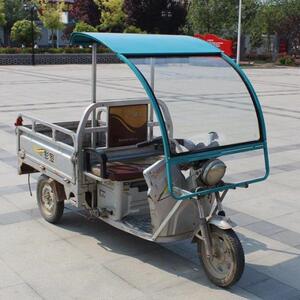 三轮车车棚电动三轮车铁棚驾驶室雨棚前车头遮阳棚挡雨棚快递车蓬
