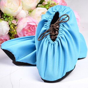 纯色加厚全棉斜纹布鞋套秋冬天家用室内耐磨可洗大码防滑布脚套