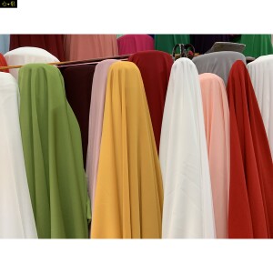 高品质乱麻雪纺乔其纱布料服装面料夏季衣裙料子纯色内衬里布