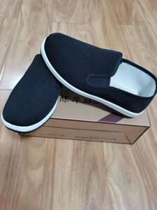 际华 3513休闲养生布鞋纯棉亚麻吸汗透气抗菌防臭轻便 耐磨橡胶底