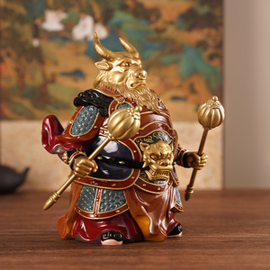 全铜摆件牛魔王铜工艺品家居装饰品家用玄关门神佛像摆件