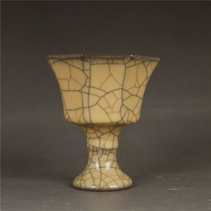 哥窑八方杯仿古