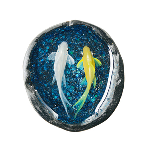 立体3d树脂画金鱼好运锦鲤饰品桌面小摆件创意精致女儿童生日礼物