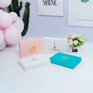 蛋糕刀叉包装盒子精美礼物小包装盒烘焙工具蓝色白色粉色logo定制