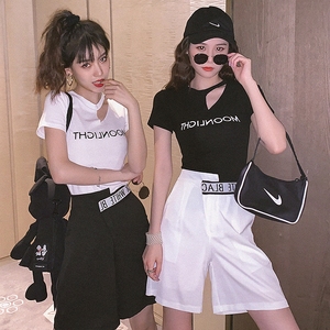 气质女神范衣服赫本轻熟风洋气网红矮个子闺蜜姐妹两件套装女夏季