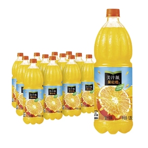 可口可乐美汁源果粒橙饮料1.25L*12大瓶装整箱 橙汁果味饮品包邮