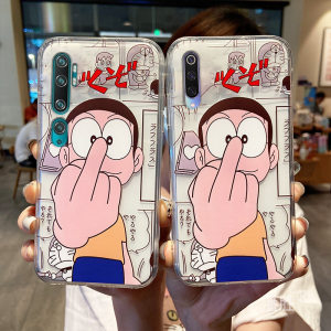 竖中指大熊适用于小米civi手机壳mix4趣味9卡通9se透明cc9e硅胶cc9pro