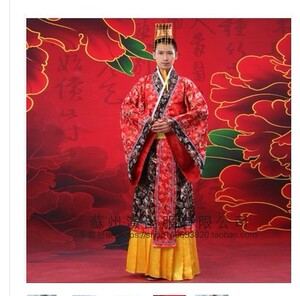 新品古装皇后服装拖尾贵妃汉服唐朝公主古代仙女裙新款古筝舞台演