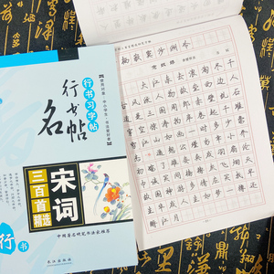 名家罗扬行书中学生必背唐诗宋词行书练字帖 学生硬笔书法行楷练字本