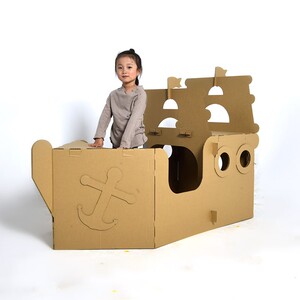 潜水艇模型玩具瓦楞纸板纸盒纸壳箱diy手工大号涂儿童玩具幼儿园