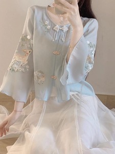 广州十三行女装爆款连衣裙女2024夏季新款大码新中式国风套装裙子