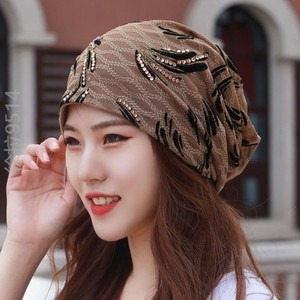 丝巾帽子女包头薄款透气月子帽春款产后潮流单帽美观女士百搭文艺