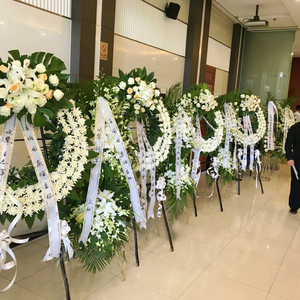 花圈架子鲜花圈制作工具白事丧事塑料花篮花架清明节小圆环祭奠花