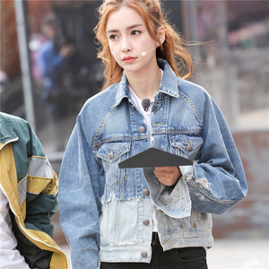 明星同款女装杨颖牛仔外套
