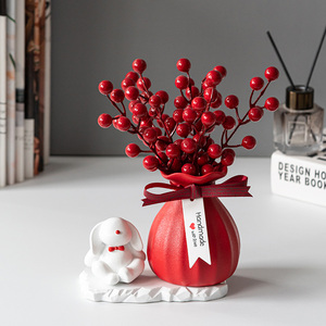 兔子摆件家居饰品治愈小物件客厅桌面插花花瓶装饰可爱少女心卧室