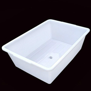 大白色塑料盆长方形水盆洗拖把清洁长盆养龟养鱼方盆加厚大冰盆