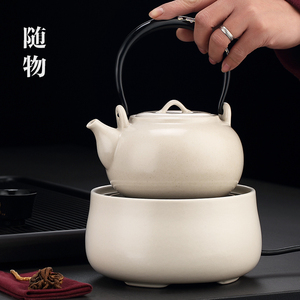 陶瓷烧水壶泡茶专用煮茶器提梁茶壶电陶炉陶壶大号单壶煮茶壶茶炉