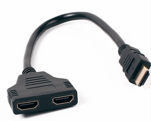 HDMI一分二线 分配器一进二出HDMI 1分2高清线 HDMI分频器 2.0版