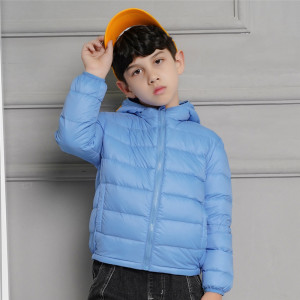 迪卡侬童装男女童儿童羽绒服轻薄款连帽宝宝轻便冬装外套小中大童