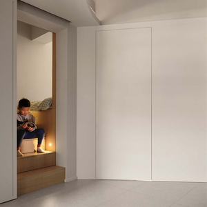 极窄无框隐形铝木门静音暗门窄边铝木生态门房间门卧室门5人付款500