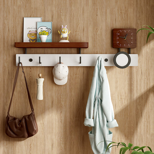 衣架墙壁式挂衣架壁挂墙上衣服挂架门口入户玄关挂钩置物架衣帽架