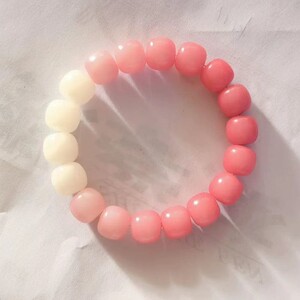 菩提手串粉色一念禅艺天然绕指柔女风化百余菩提子渐变粉色老桶珠