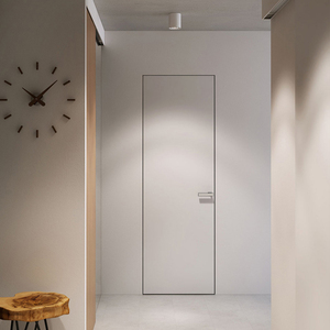 极简门定制隐形门暗门窄边无框门卧室门背景墙隐藏门可刷漆铝木门