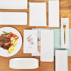 密胺平面盘子白色长方形蛋糕西餐盘塑料创意寿司面包摆盘平盘商用