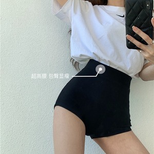 Xiaoxi/枭系 2024春新款港风休闲百搭弹力打底裤修腿型包臀短裤女