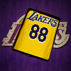 新款湖人队88号莫里斯球衣 morris城市黑曼巴热压背心短裤套装篮