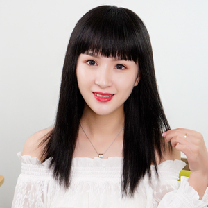 假发女长发真发头套全真自然齐刘海黑长直发时尚气质减龄修脸透气