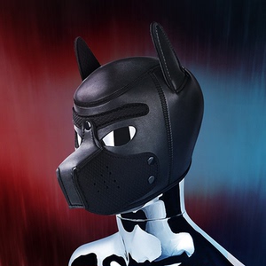 狗头套面具sm主奴调教gay同志狗奴男仿皮革情趣玩具另类激情工具