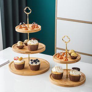三层蛋糕架子甜品台摆件展示架创意下午茶茶点糖果盘水果盘点心架