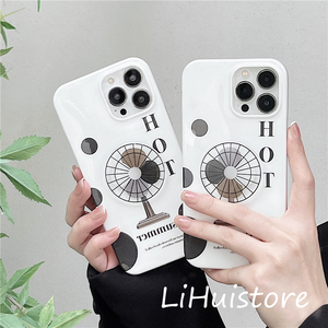 新款创意旋转风扇适用iphone13promax手机壳苹果11硅胶软xsmax网红