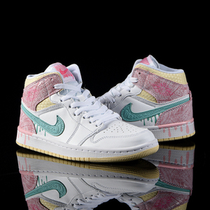aj1女鞋正版耐克顿中大童四色鸳鸯空军一号学生篮球冰激凌冰淇淋