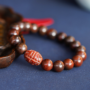 正品希瓦利珠宝悦康天珠天然西藏真品财咒碧石手链男女